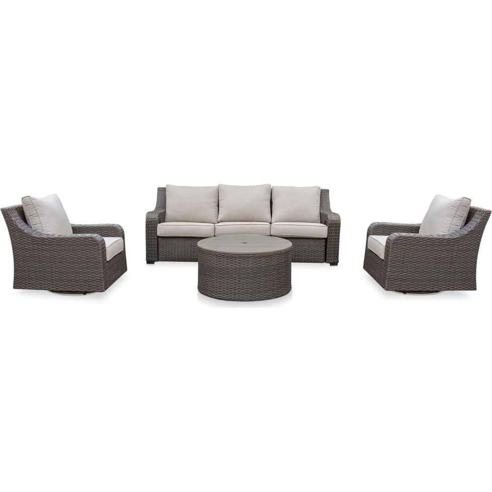 shoreline gray outdoor sofa set   
