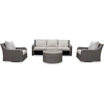 shoreline gray outdoor sofa set   