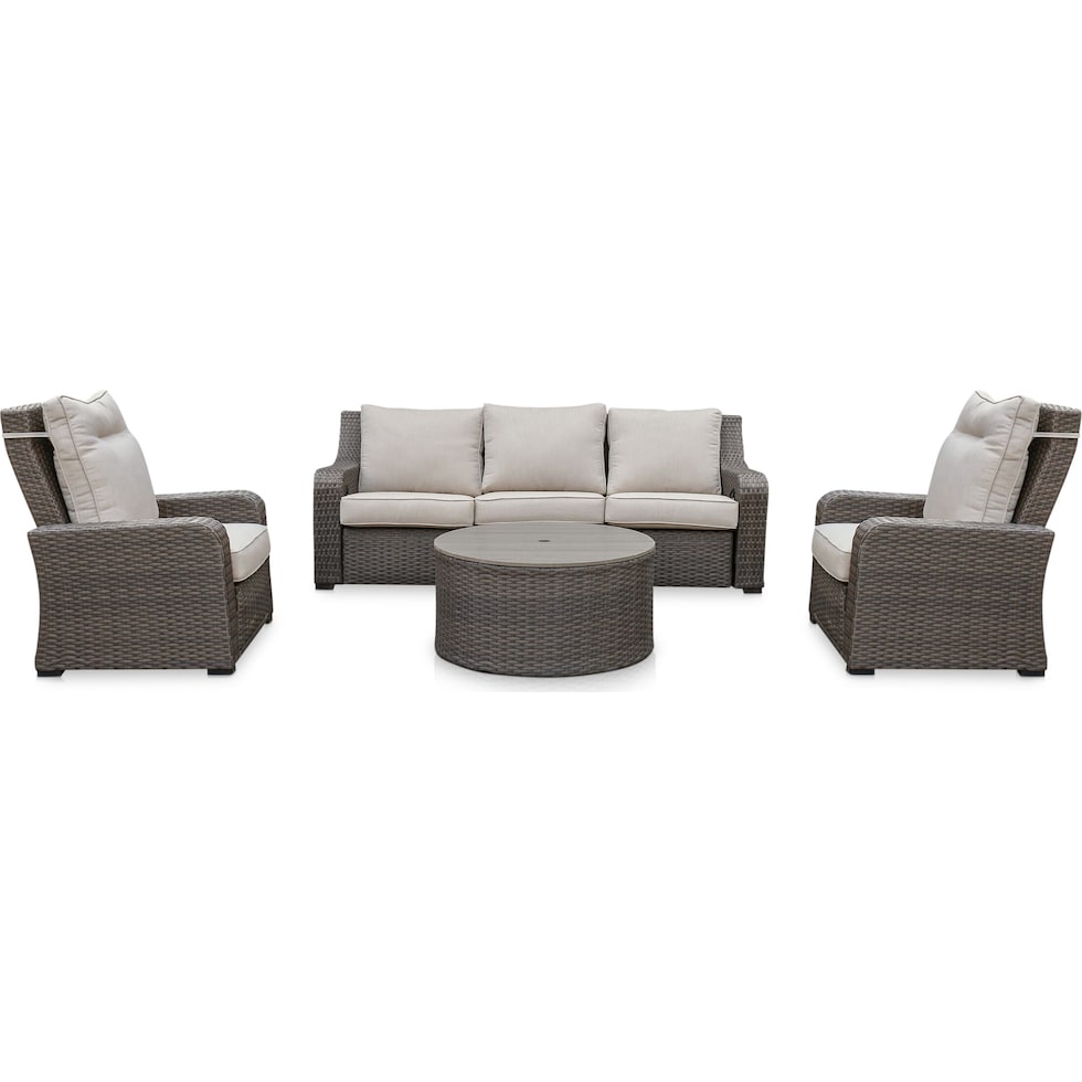 shoreline gray outdoor sofa set   