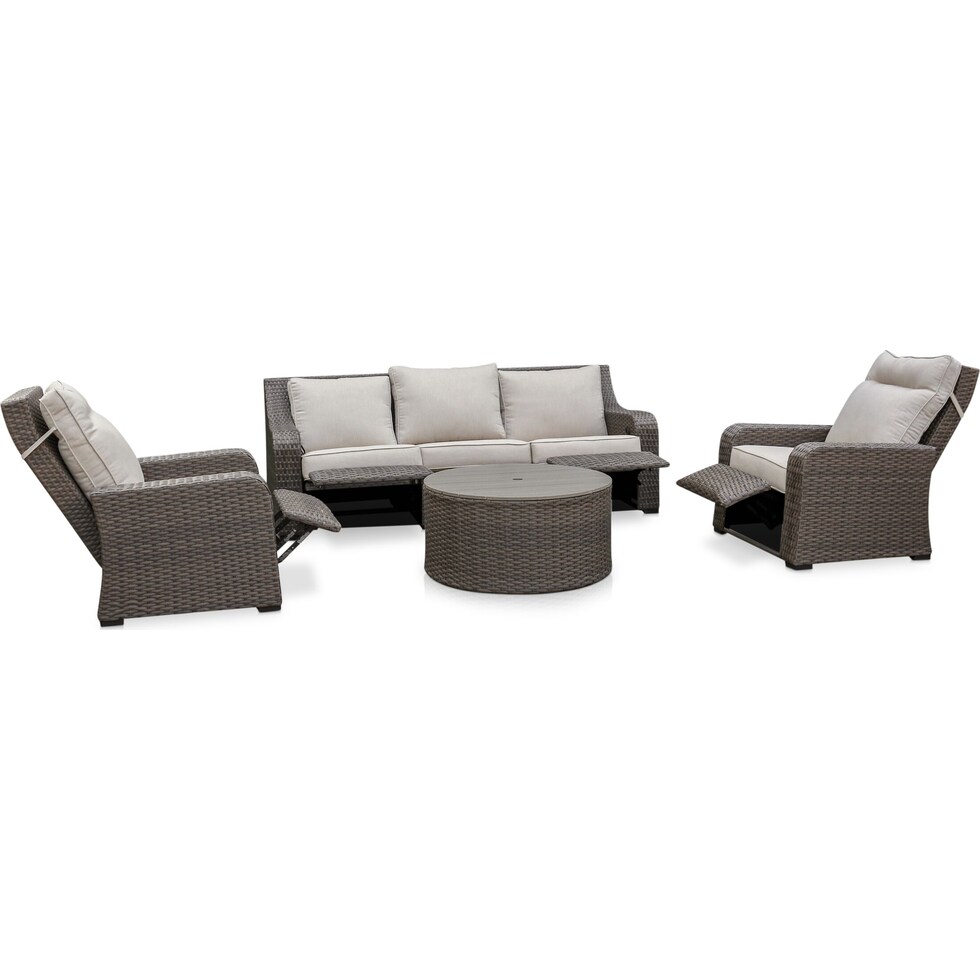 shoreline gray outdoor sofa set   