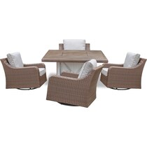 shoreline pecan outdoor chair set   