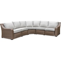 shoreline pecan outdoor sectional   