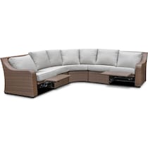 shoreline pecan outdoor sectional   