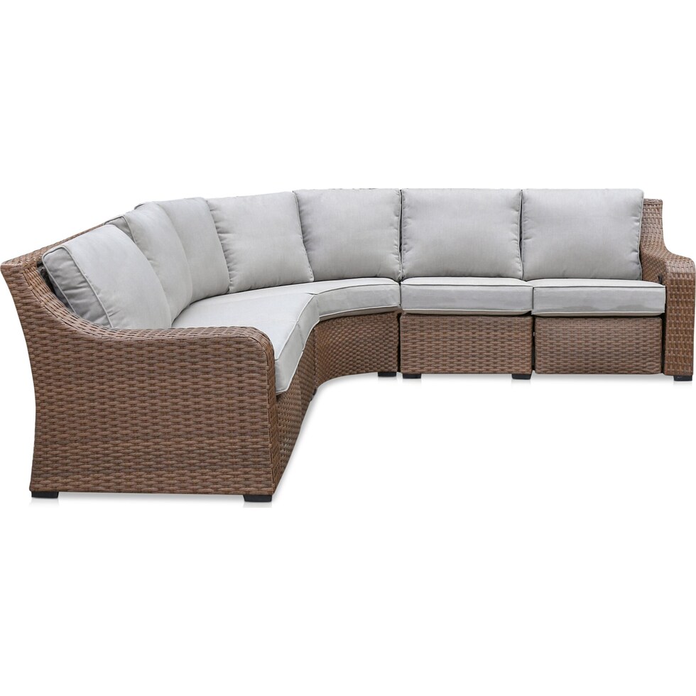 shoreline pecan outdoor sectional   