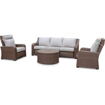 shoreline pecan outdoor sofa set   