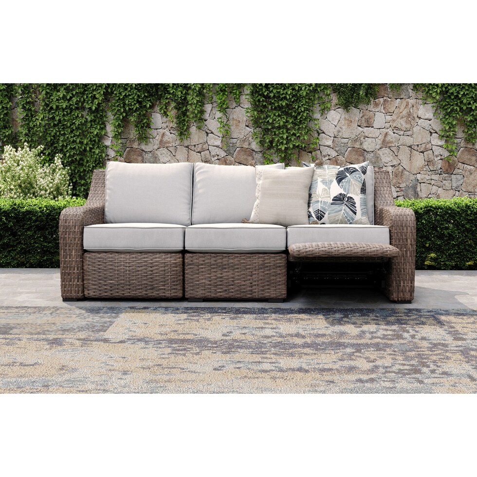 shoreline pecan outdoor sofa   