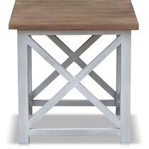 shoreline pecan white outdoor end table   