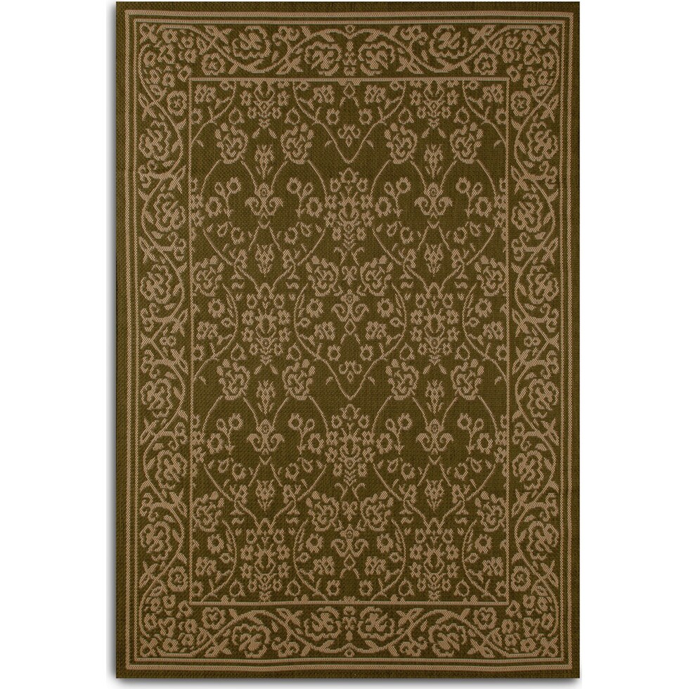 shrub green outdoor area rug   
