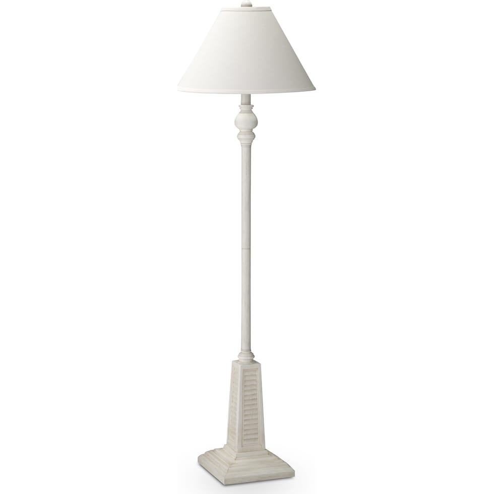 shutter white floor lamp   