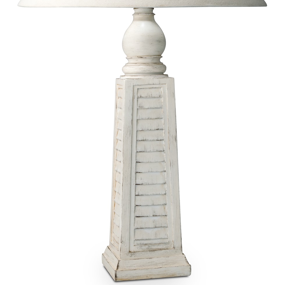 shutter white table lamp   