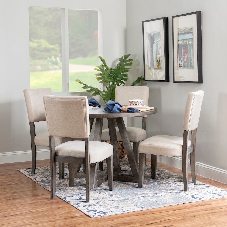 shyla dark brown  pc dining room   