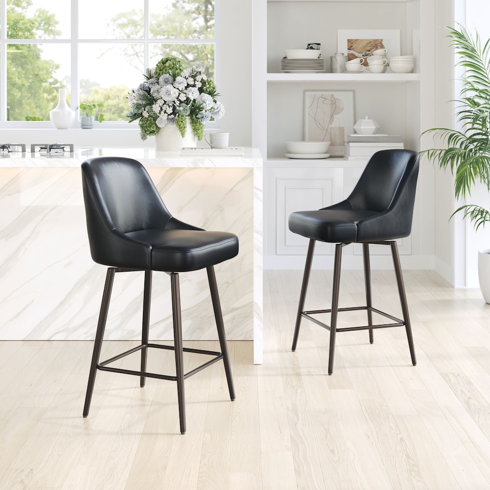 siara black counter height stool   