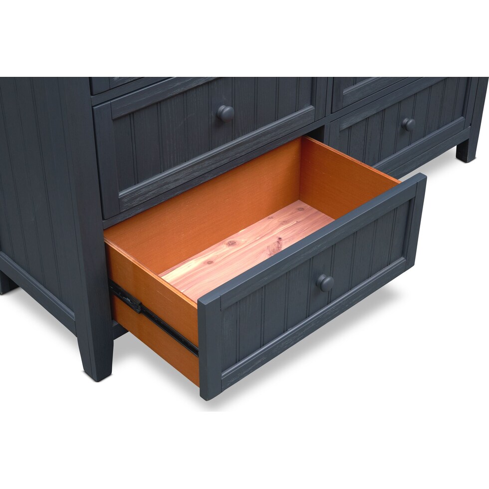 sidney blue dresser & mirror   