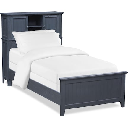 Sidney Full Bookcase Bed - Navy