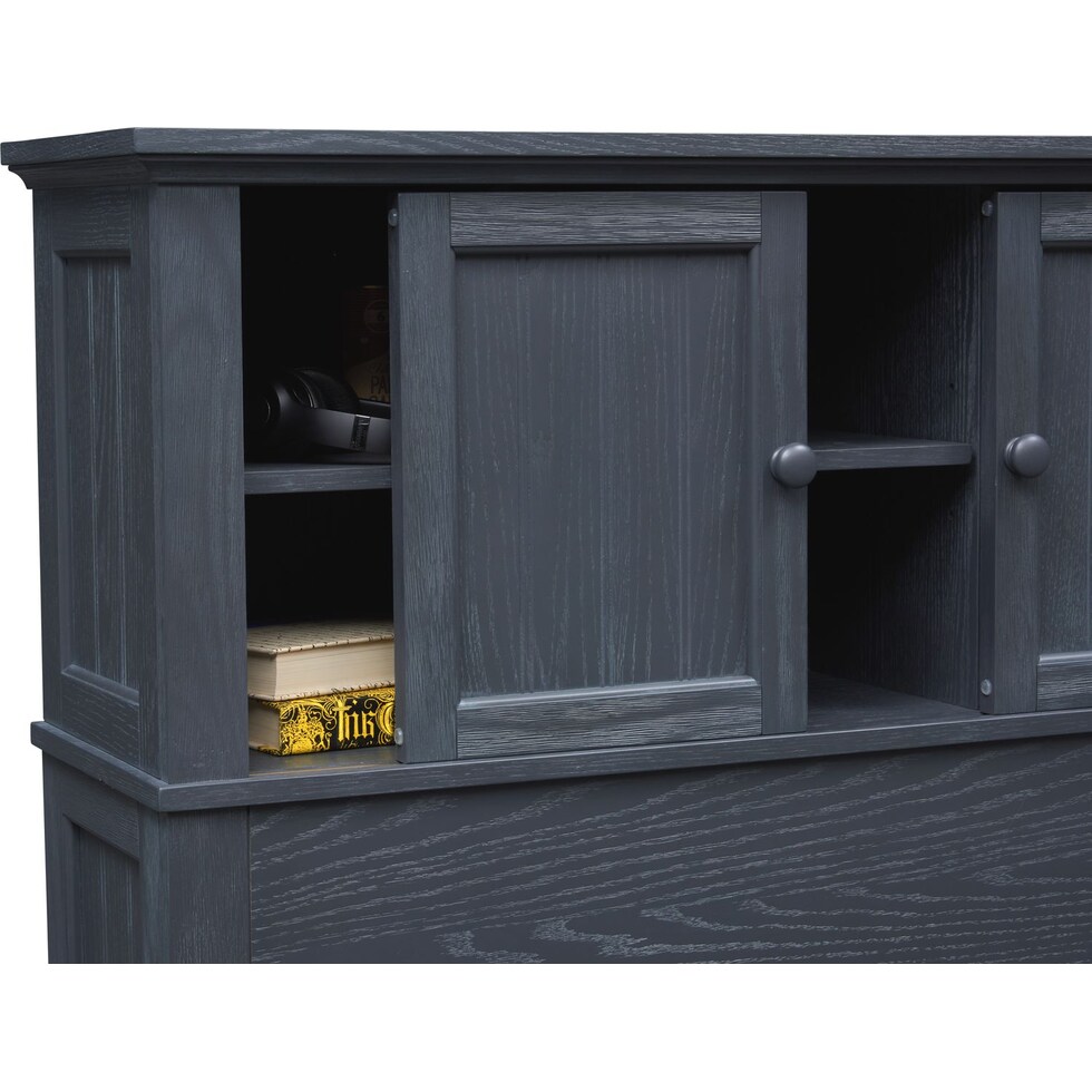 sidney blue full bookcase bed   