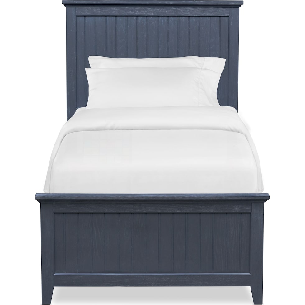 sidney blue twin bed with storage   