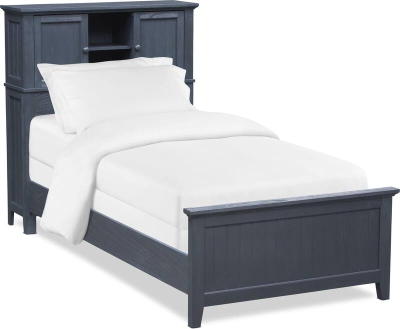 Sidney Twin Bookcase Bed Navy Value City Furniture