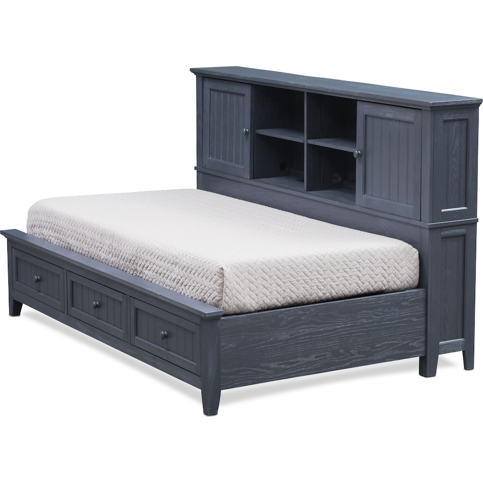 sidney blue twin lounge bed   