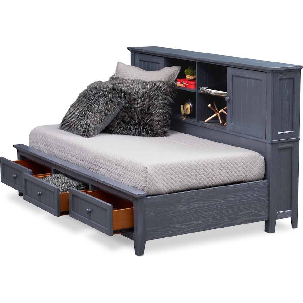 sidney blue twin lounge bed   