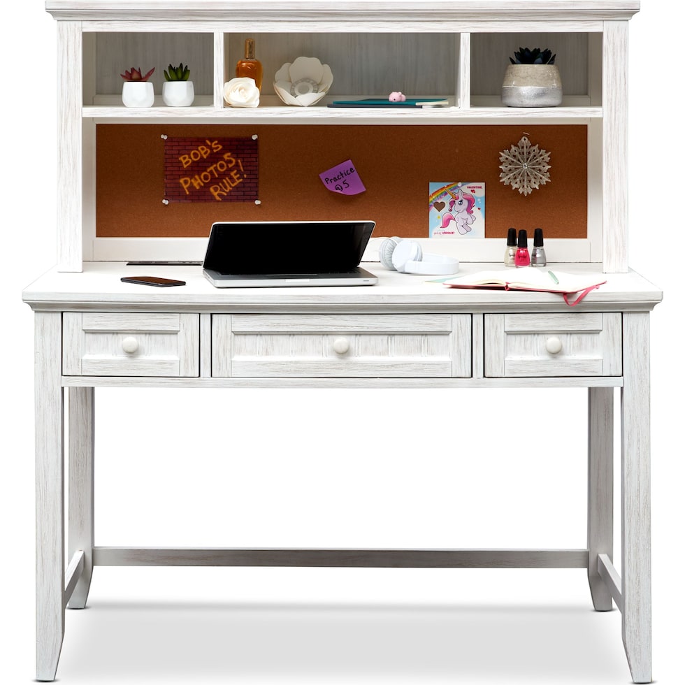 sidney white desk & hutch   