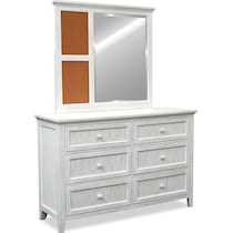 sidney white dresser & mirror   
