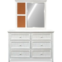 sidney white dresser & mirror   