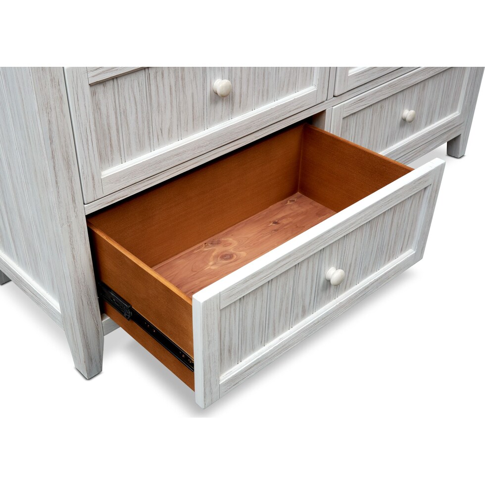 sidney white dresser & mirror   