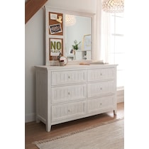 sidney white dresser & mirror   