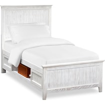 sidney white full bed w storage   