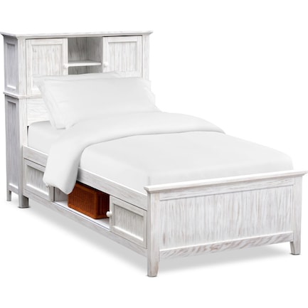 Sidney Bookcase Bed Value City Furniture, White Full Bookcase Bed With Storage