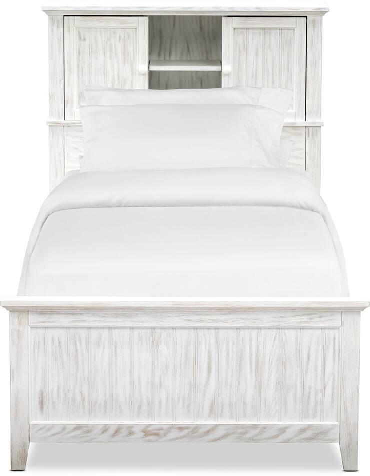 Sidney Full Bookcase Storage Bed White Value City Furniture