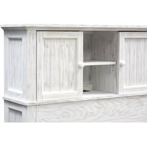 sidney white full bookcase bed w storage   