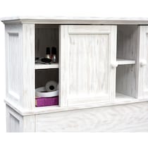 sidney white full bookcase bed w storage   