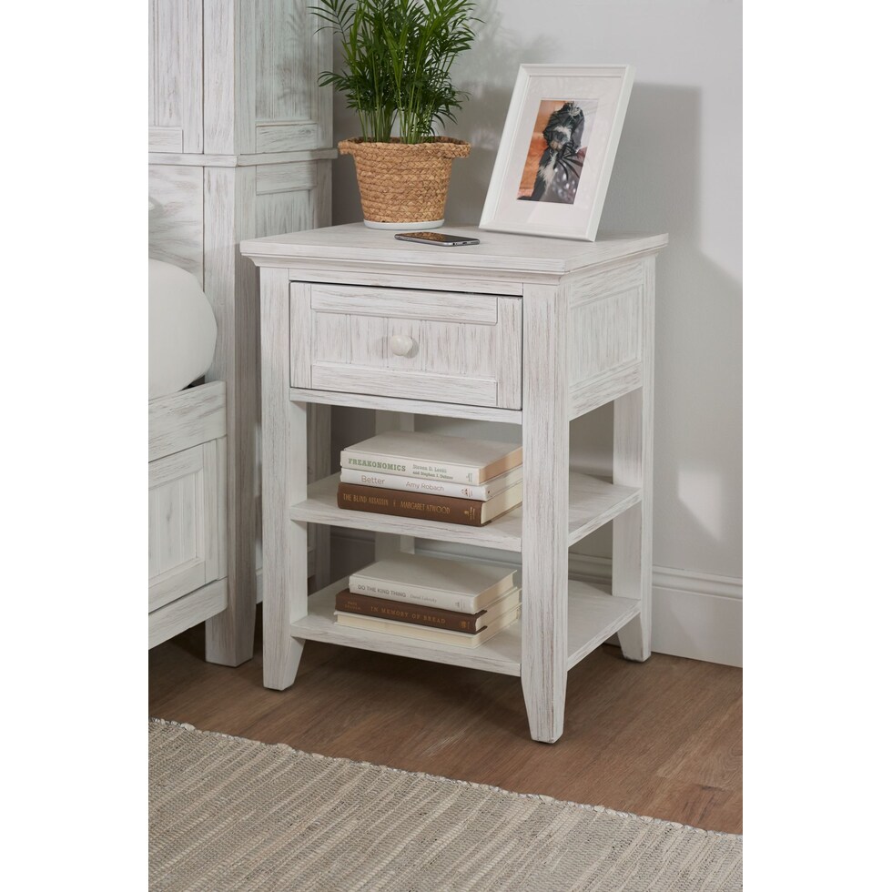 sidney white nightstand   