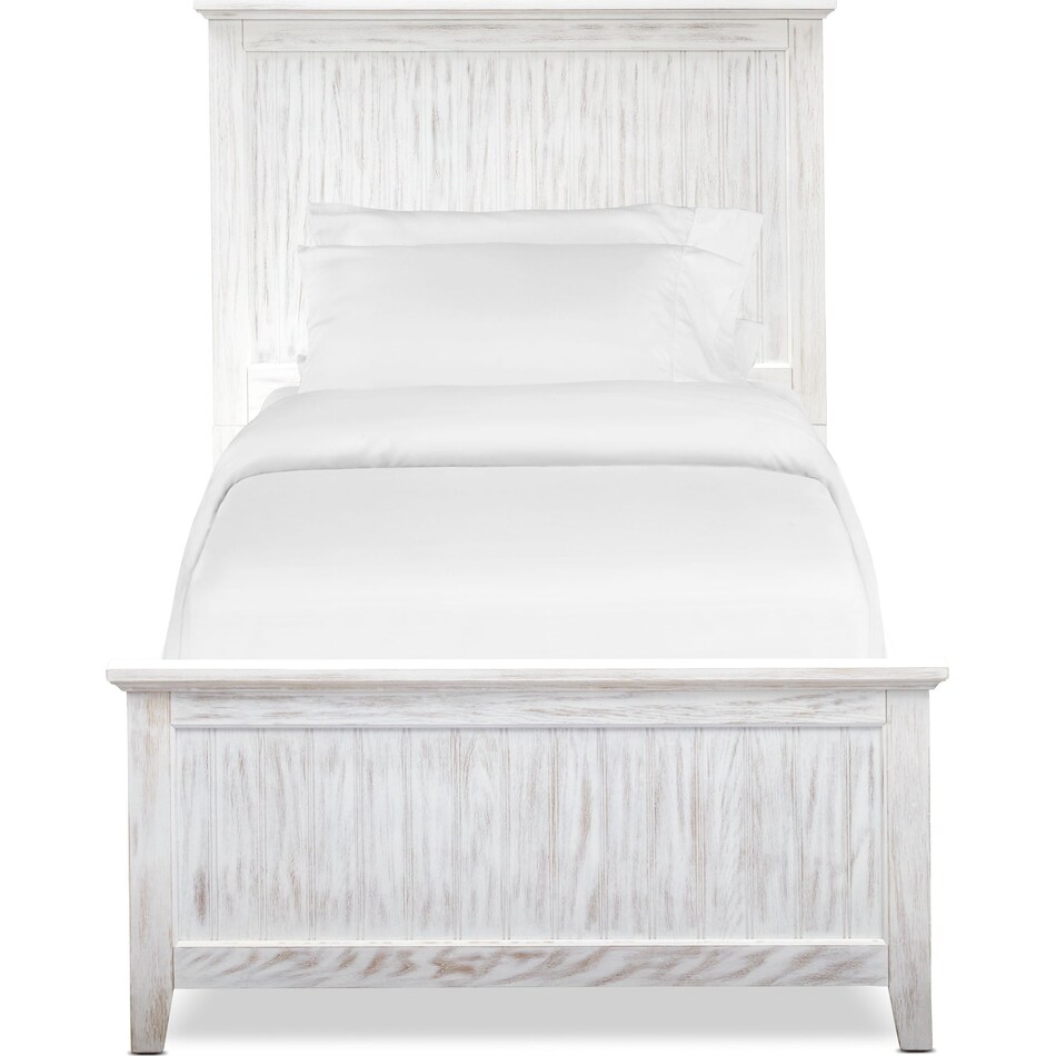 sidney white twin bed with storage   