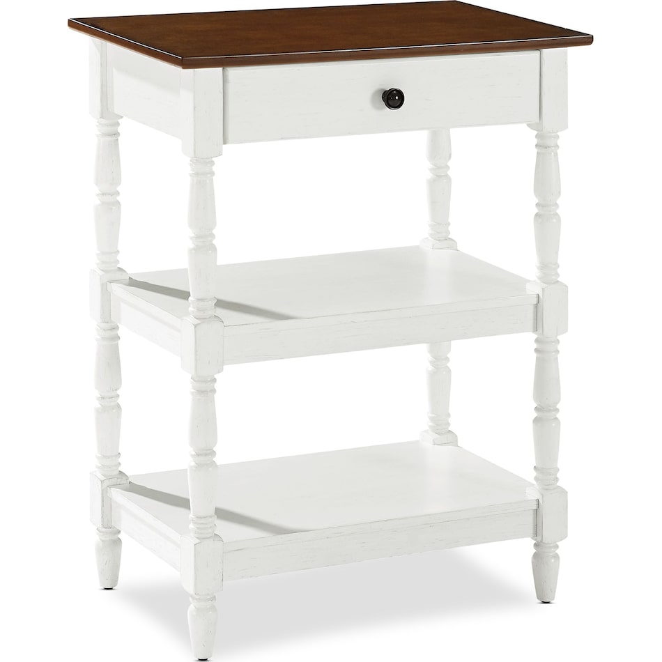 sienna white accent table   