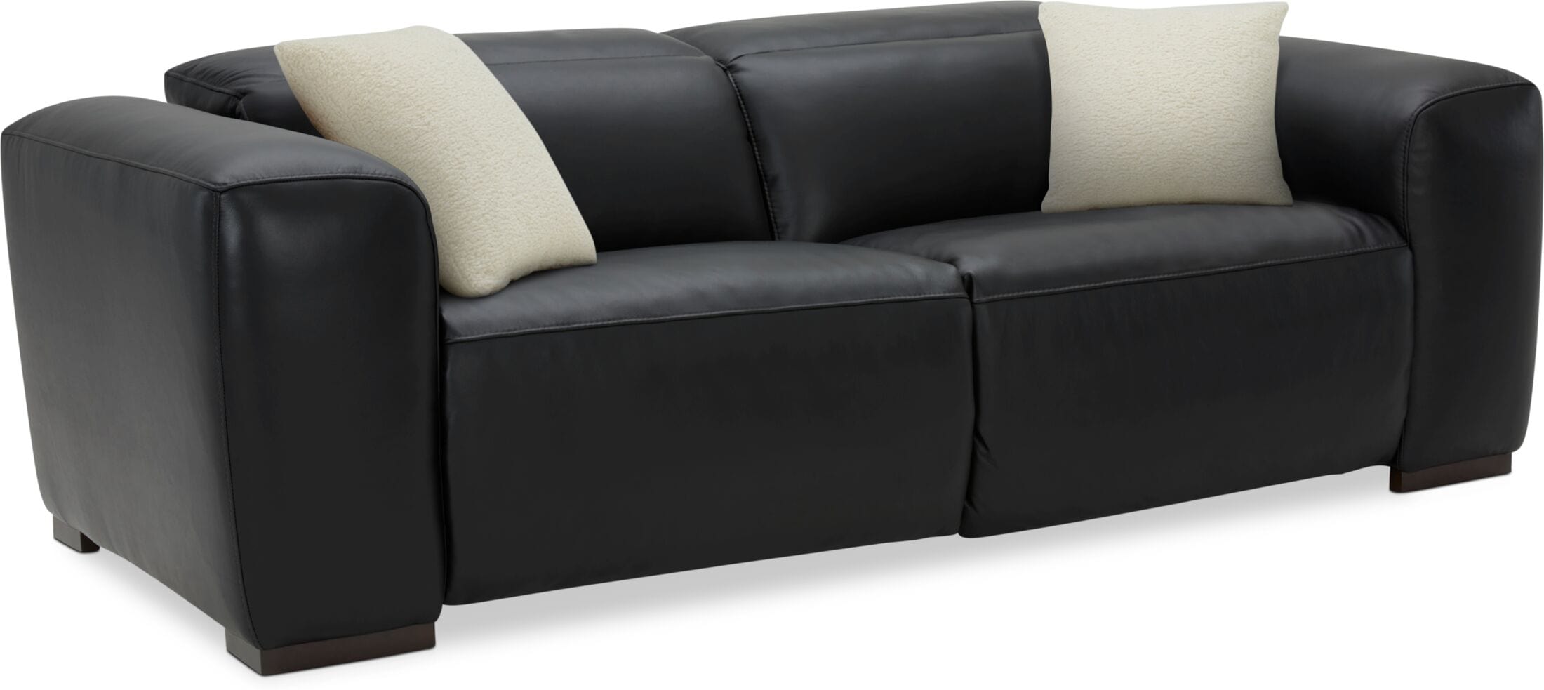 Sierra 2Piece DualPower Reclining Sofa Black Value City Furniture