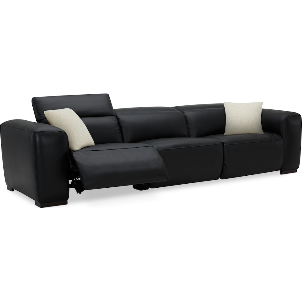 sierra black  pc power reclining sofa   