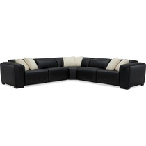 sierra black  pc power reclining sectional   