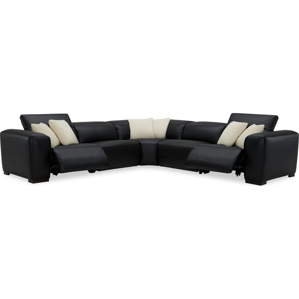 sierra black  pc power reclining sectional   