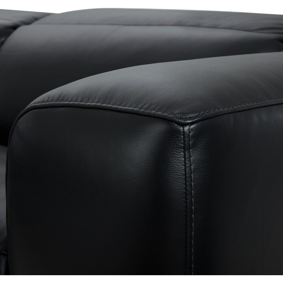 sierra black  pc power reclining sectional   
