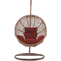 siesta brown and red outdoor chair   