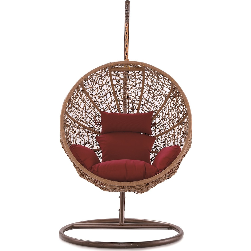 siesta brown and red outdoor chair   
