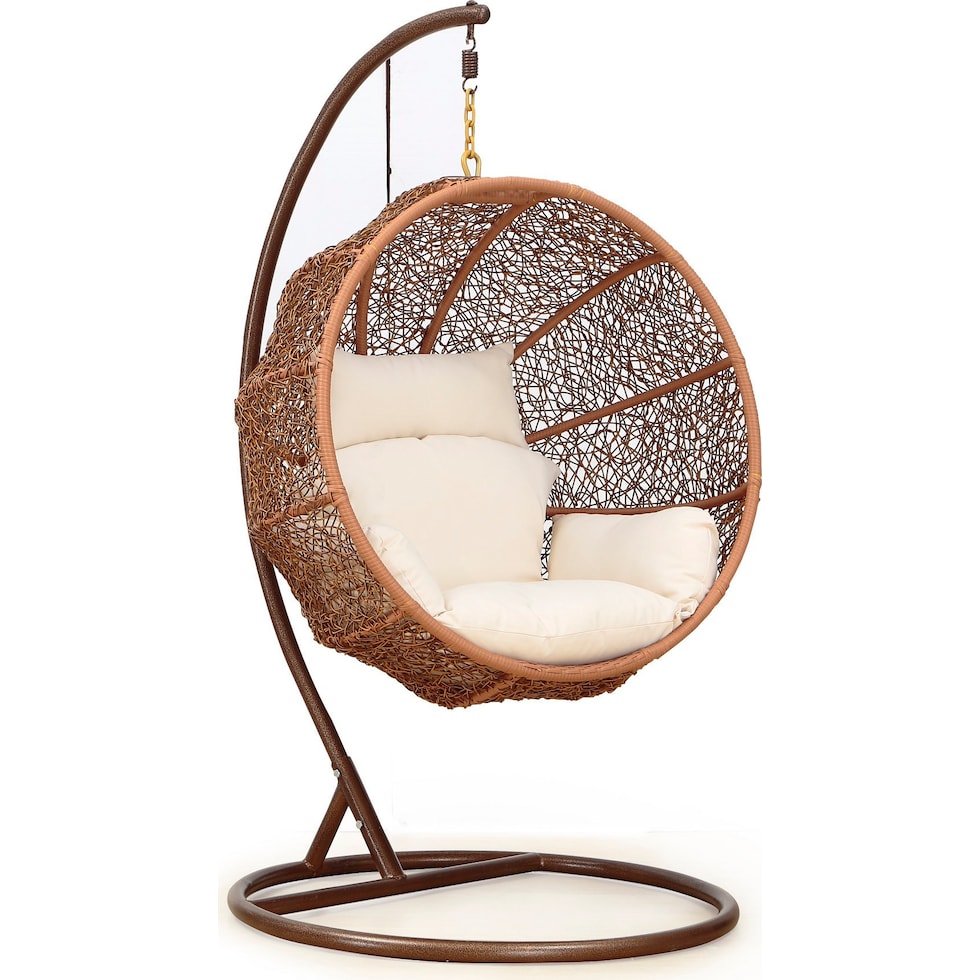 siesta brown cream outdoor chair   