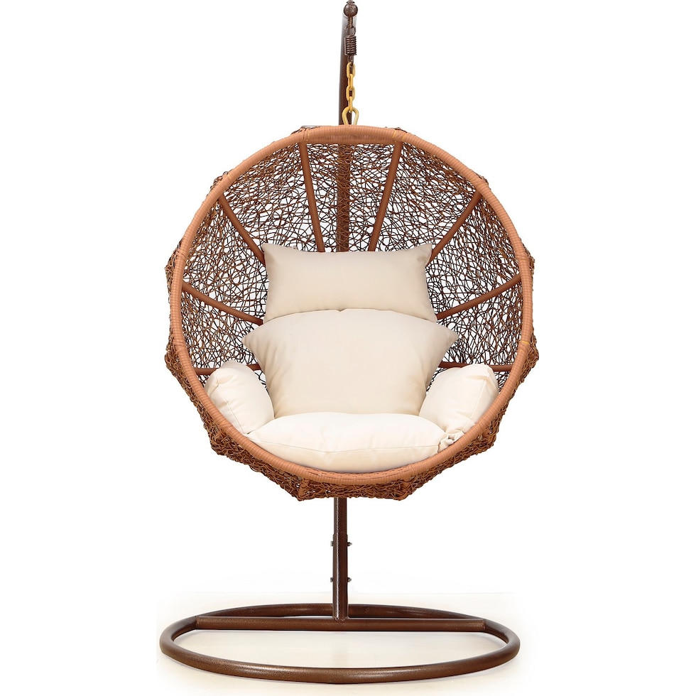 siesta brown cream outdoor chair   