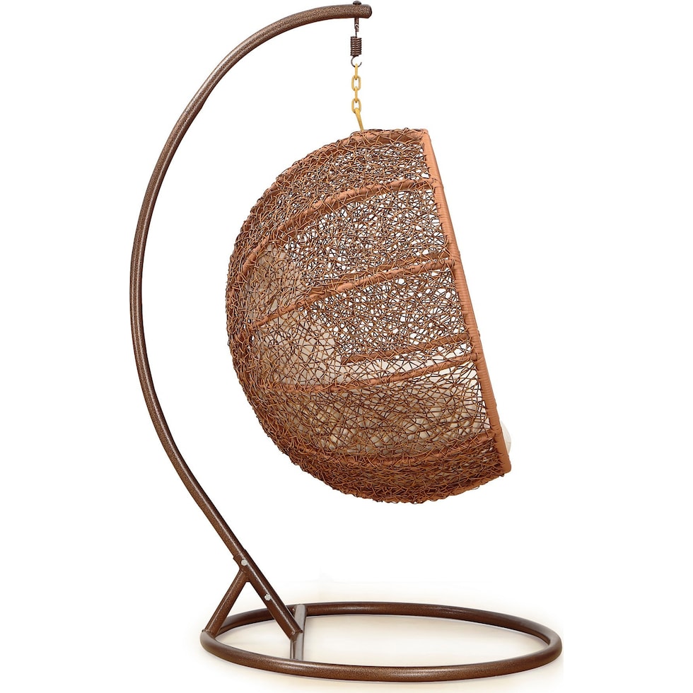 siesta brown cream outdoor chair   