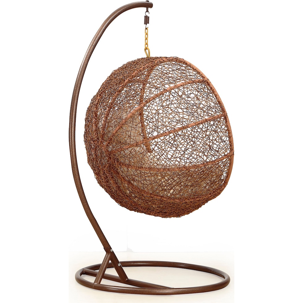 siesta brown cream outdoor chair   