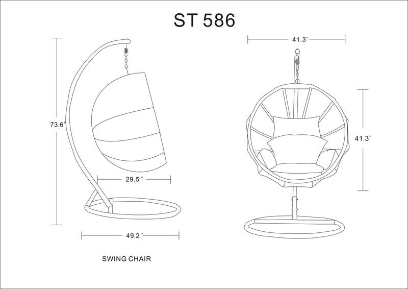 Siesta Key Indoor/Outdoor Hanging Egg Chair Value City Furniture