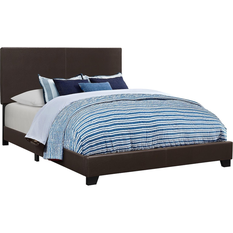 silva dark brown full bed   