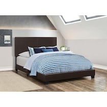 silva dark brown full bed   